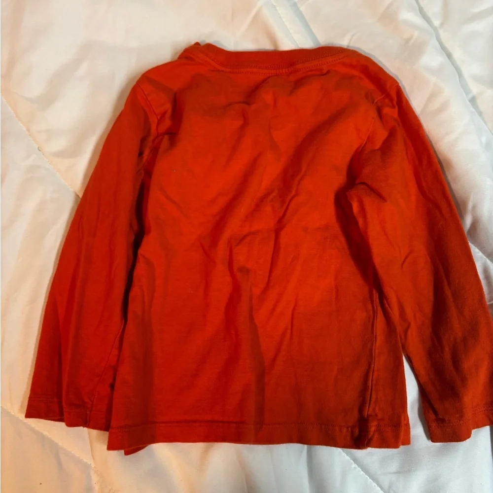The Children's Place Orange Jack-O'-Lantern pumpkin Long Sleeve Tee 18-24 months
